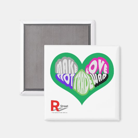 Handel als Liebe des Handelskrieges Magnet (Vorderseite/Rückseite)