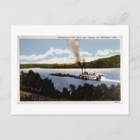 Handel auf dem Fluss Ohio Postkarte (Vorderseite)