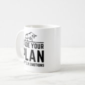 Handel deinen Plan, nicht deinen Emotionen Handel Kaffeetasse (Vorderseite Links)