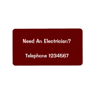 HANDEL. ELEKTRIZISCH. ADRESSAUFKLEBER
