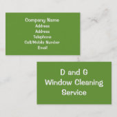 HANDEL, FENSTERREICHUNG VISITENKARTE (Vorne/Hinten)