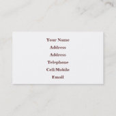 HANDEL, FENSTERREICHUNG VISITENKARTE (Rückseite)