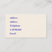 HANDEL, FENSTERREICHUNG VISITENKARTE (Rückseite)