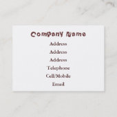 HANDEL, GEBÄUDE VISITENKARTE (Rückseite)