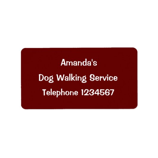 HANDEL, HUNDE GEHEN. ADRESSAUFKLEBER (Vorne)