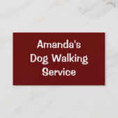 HANDEL, HUNDE GEHEN. VISITENKARTE (Rückseite)