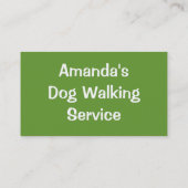 HANDEL, HUNDE GEHEN. VISITENKARTE (Rückseite)