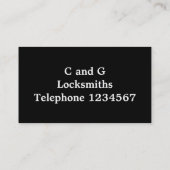 HANDEL, LOCKSMITTEL VISITENKARTE (Rückseite)