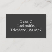 HANDEL, LOCKSMITTEL VISITENKARTE (Rückseite)