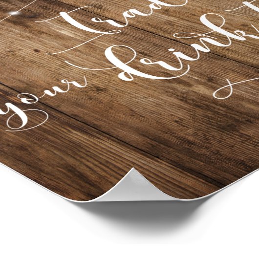 Handel mit Holz und Lights in den Getränkekarten B Poster (Ecke)