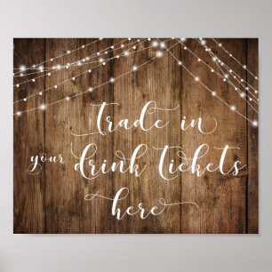 Handel mit Holz und Lights in den Getränkekarten B Poster