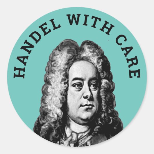 Händel mit Vorsicht Runder Aufkleber (Vorderseite)