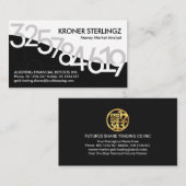 Handel mit Zahlen für Finanzströme Visitenkarte (Vorne/Hinten)