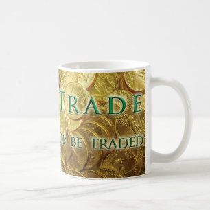 Handel oder Tasse von gehandelten Goldmünzen