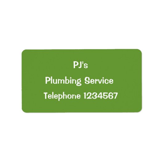 HANDEL - PLUMBERN ADRESSAUFKLEBER (Vorne)