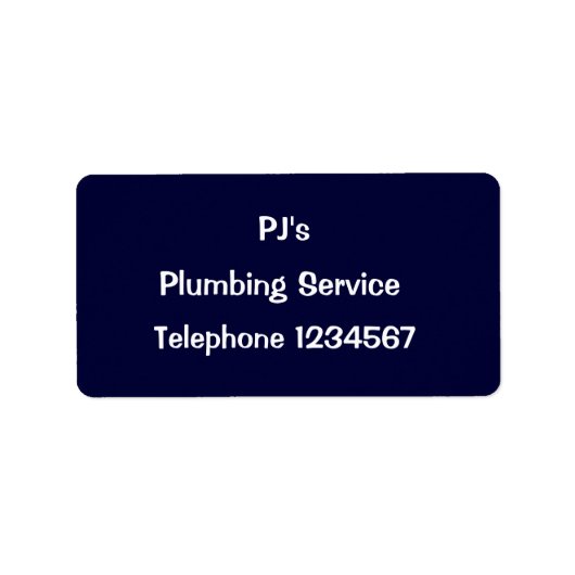 HANDEL - PLUMBERN ADRESSAUFKLEBER (Vorne)