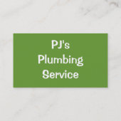 HANDEL - PLUMBERN VISITENKARTE (Rückseite)