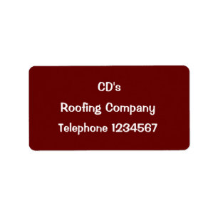 HANDEL, ROOFING ADRESSAUFKLEBER
