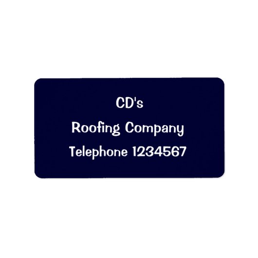 HANDEL, ROOFING ADRESSAUFKLEBER (Vorne)