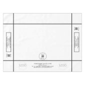Handel Schwarz-weiß 52 x 70 QR-Codestreifen Tischdecke (Vorderseite (Horizontal))
