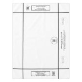 Handel Schwarz-weiß 52 x 70 QR-Codestreifen Tischdecke (Vorderseite)