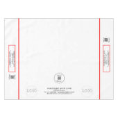 Handel zeigt Weißes Rot 52 x 70 QR Code Tischdecke (Vorderseite (Horizontal))