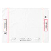 Handel zeigt Weißes Rot 52 x 70 QR Code Tischdecke (Vorderseite (Horizontal))