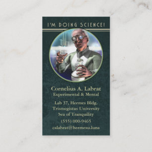 Handeln der Wissenschafts-Visitenkarte Visitenkarte