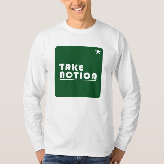 Handeln inspirierend T-Shirt (Vorderseite)