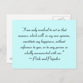 Handeln Sie in der Weise, um Glück zu schaffen Jan Postkarte (Vorne/Hinten)