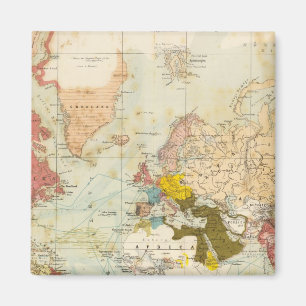 Handels Colonial Atlas Karte Magnet