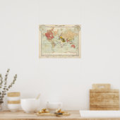 Handels Colonial Atlas Map Poster (Küche)