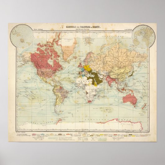 Handels Colonial Atlas Map Poster (Vorne)
