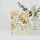 Handels Colonial Atlas Map Postkarte (Stehend Vorderseite)