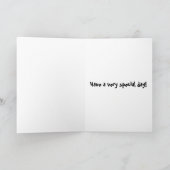 HANDELS, glückliche Schneemann-Geburtstags-Karte Karte (Innenseite)