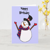 HANDELS, glückliche Schneemann-Geburtstags-Karte Karte (Gelbe Blume)