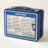 Händels Messiah Sopranistin-Soloist-Metal-Lunchbox Metall Brotdose (Rückseite)