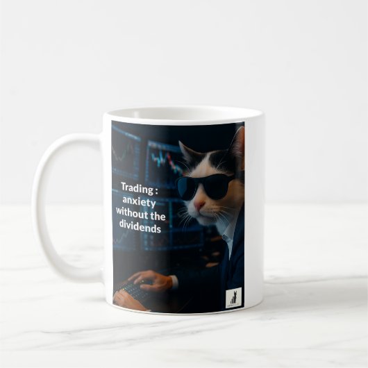 Handelsängste ohne Dividenden Kaffeetasse (Links)