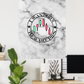 Handelsdesign | Bärisches Muster Marmor | Pips Poster (Heimbüro)