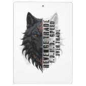 Handelsdesign | Black Wolf | 2 Seiten Klemmbrett (Rückseite)