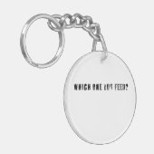 Handelsdesign | Black Wolf | 2 Seiten Schlüsselanhänger (Vorderseite links)