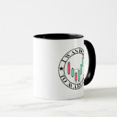 Handelsdesign | Bullisches Muster | Pips Tasse (VorderseiteRechts)