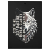 Handelsdesign | Weißer Wolf | 2-seitig Klemmbrett (Rückseite)
