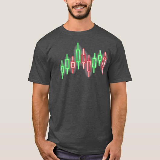 Handelsdiagramm zur japanischen Candlestick-Aktie T-Shirt (Vorderseite)