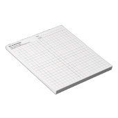 Handelsgebäude-Projekt Datum 4x4-Gittergraph Notizblock (angewinkelt)