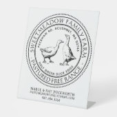 HANDELSGESCHÄFTSNAME PRODUKTSIGN SOCKELSCHILD (Vorderseite)