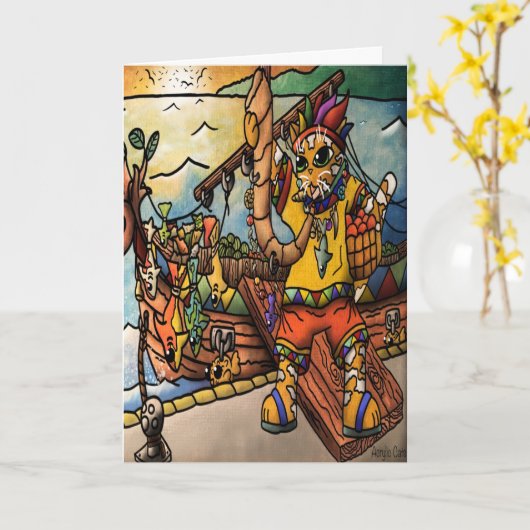 Handelshaus Karte (Gelbe Blume)