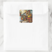 Handelshaus Quadratischer Aufkleber (Tasche)