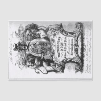 Handelskarte des 18. Jahrhunderts Seidenpapier