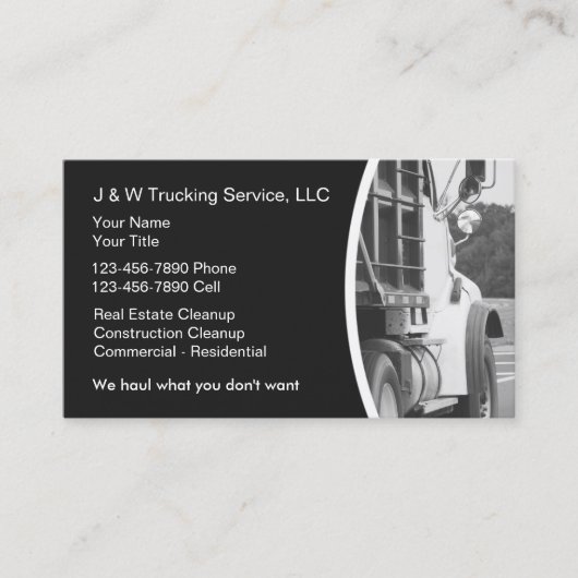 Handelskarten für das Güterkraftverkehrsgewerbe Visitenkarte (Vorderseite)